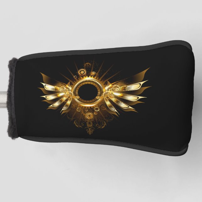 Steampunk wings golf head cover (Front)
