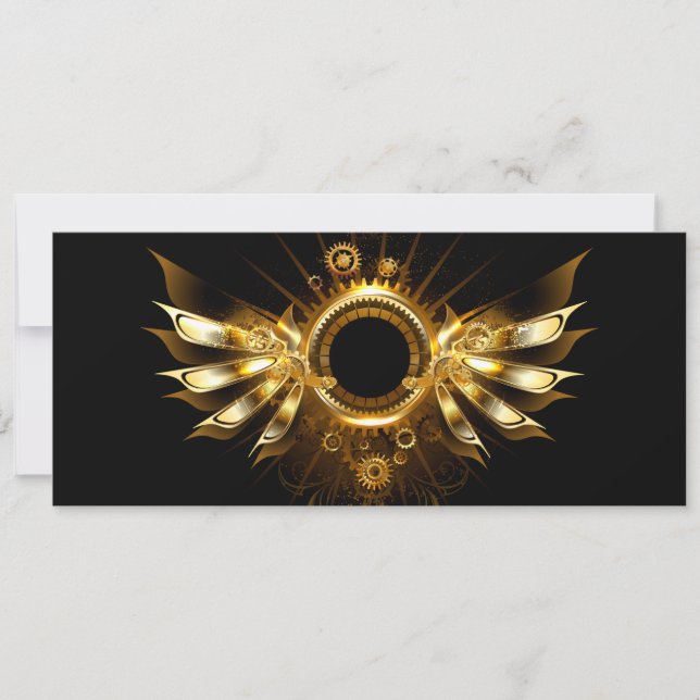 Steampunk wings holiday card (Front)