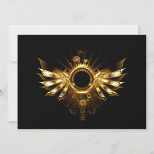 Steampunk wings invitation
