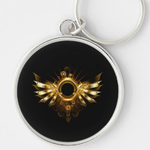 Steampunk wings key ring