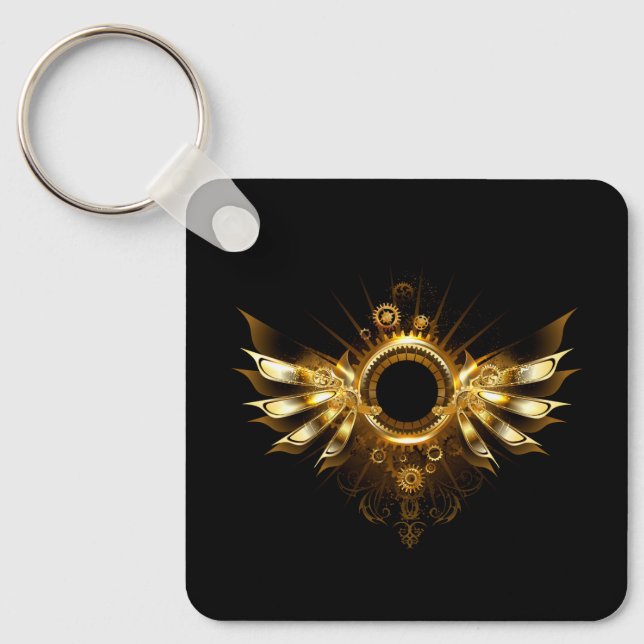 Steampunk wings key ring (Front)