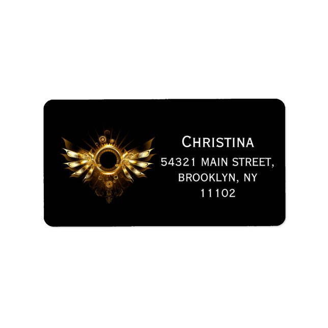 Steampunk wings label (Front)