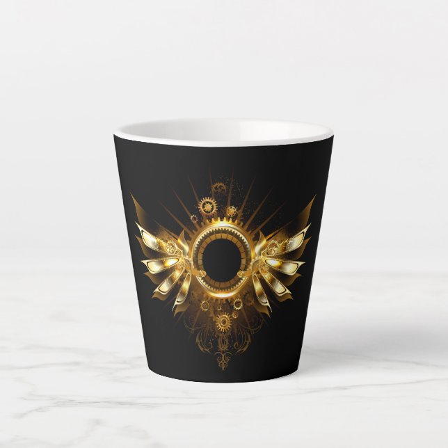 Steampunk wings latte mug (Front)