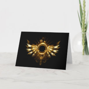 Steampunk wings note card