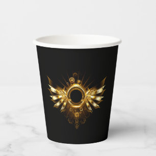 Steampunk wings paper cups