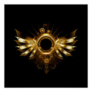 Steampunk wings poster