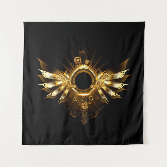 Steampunk wings tapestry (Front)
