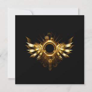 Steampunk wings thank you card
