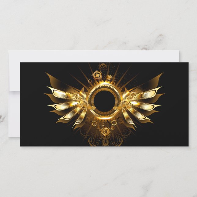 Steampunk wings thank you card (Front)