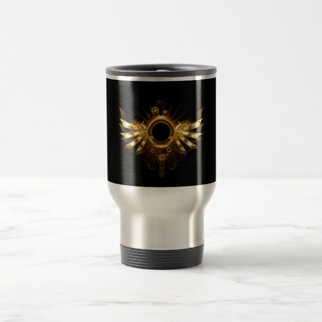 Steampunk wings travel mug (Center)