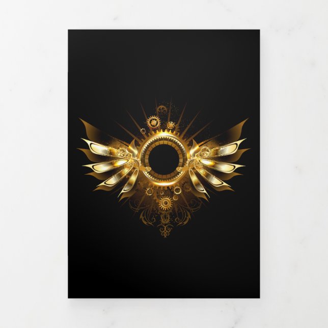 Steampunk wings Tri-Fold announcement (Cover)
