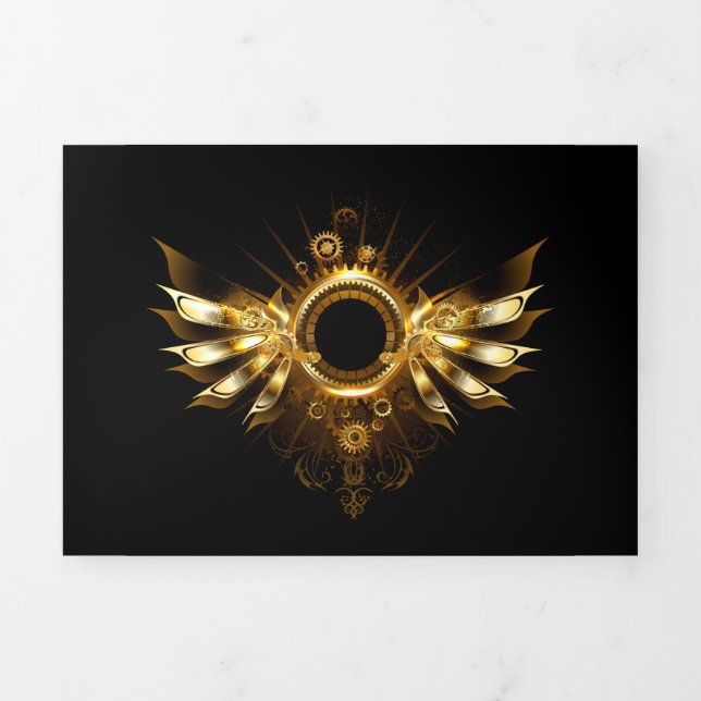 Steampunk wings Tri-Fold announcement (Cover)