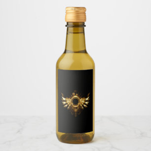 Steampunk wings wine label