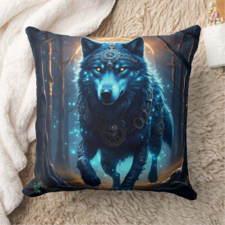 Steampunk Wolf  Cushion