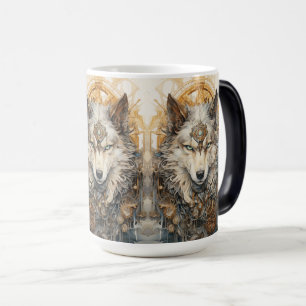 Steampunk Wolf Solarpunk Magic Mug