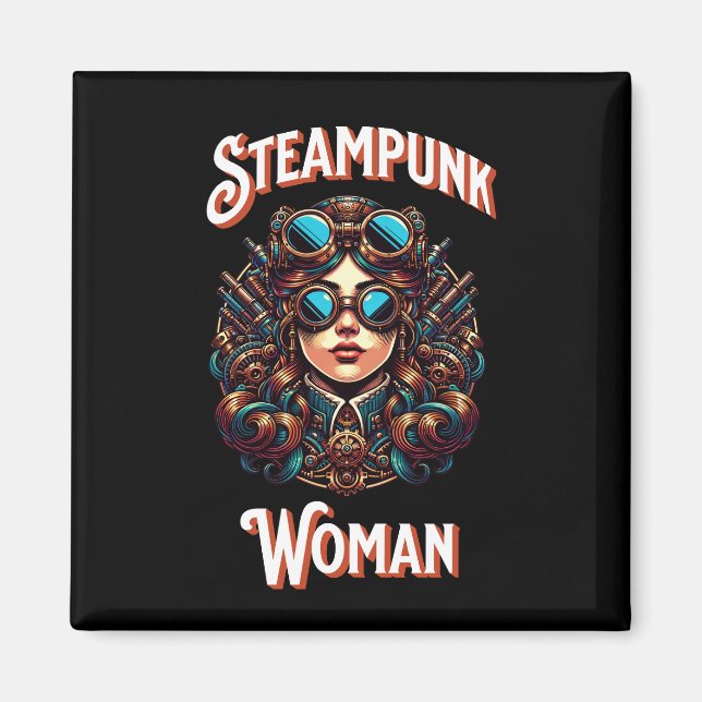 Steampunk Woman Magnet (Front)