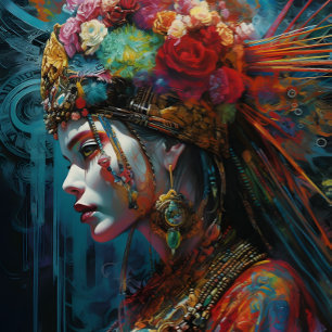 Steampunk woman tissue paper