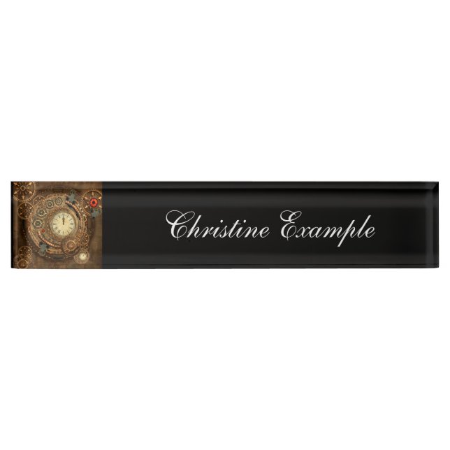 Steampunk, wonderful clockwork nameplate (Front)
