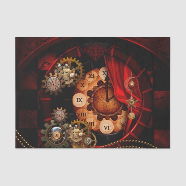 Steampunk, wonderful clockwork tissue paper (Front)