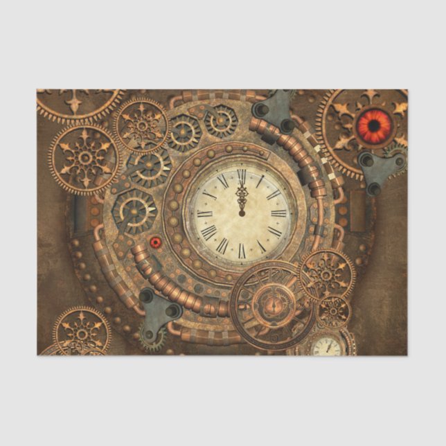 Steampunk, wonderful clockwork tissue paper (Front)