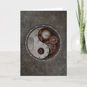 Steampunk Yin Yang Card