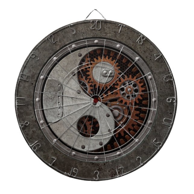 Steampunk Yin Yang Dartboard (Front)