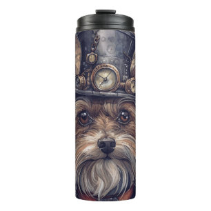Steampunk Yorkshire Terrier Dog Thermal Tumbler