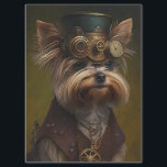 Steampunk Yorkshire Terrier Tissue Paper<br><div class="desc">This is an AI image I created using Midjourney.</div>