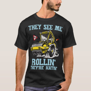 Steamroller Funny Construction Worker T-Shirt
