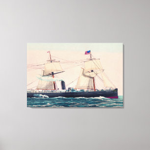Steamship Victoria of the Anchor Line, 1876 Canvas Print