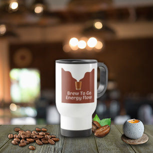 Steamy Coffee Illustration Travel/Commute Mug