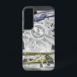 Stearman Biplane Samsung Galaxy Case<br><div class="desc">This Vintage Aeroplane drawing, featuring a rotary engine Stearman biplane, was created by pencil artist Kelli Swan. The original black and white pencil drawing was hand-tinted with colour details, yielding this final look. The artwork is titled "Stearman". Kelli Swan specialises in the beautiful and striking effect of black and white...</div>