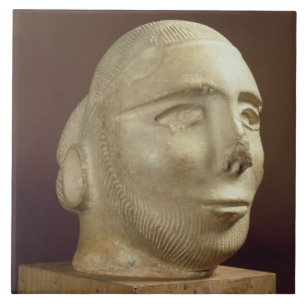 Steatite portrait head, Mohenjodaro, 2300-1750 BC Tile