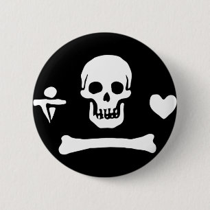Stede Bonnet authentic pirate flag 6 Cm Round Badge