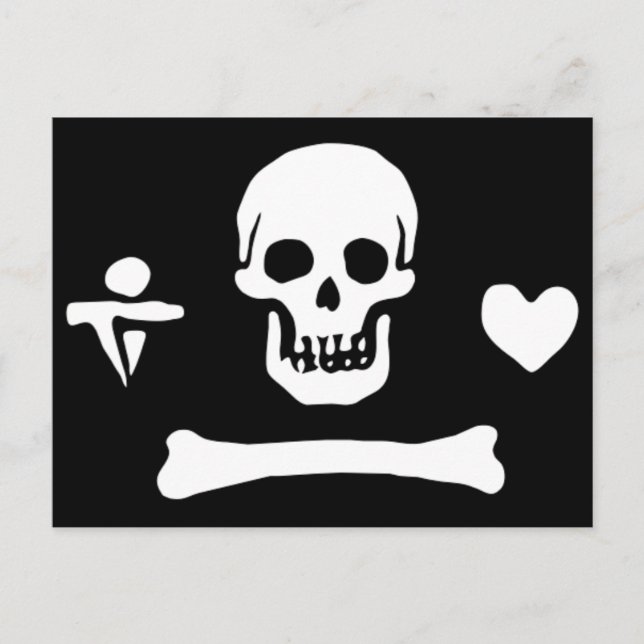Stede Bonnet authentic pirate flag Postcard (Front)