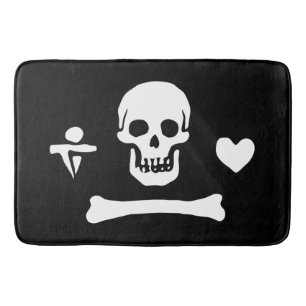 Stede Bonnet Pirate Flag Jolly Roger Bath Mat