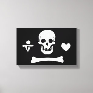 Stede Bonnet Pirate Flag Jolly Roger Canvas Print