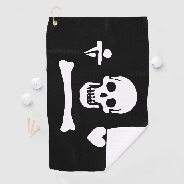 Stede Bonnet Pirate Flag Jolly Roger Golf Towel (InSitu)