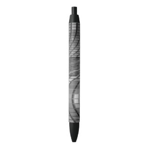 Steel and glass curtain wall of modern black ink pen