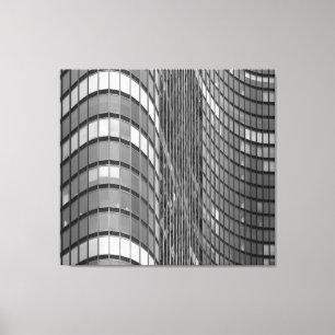 Steel and glass curtain wall of modern canvas print