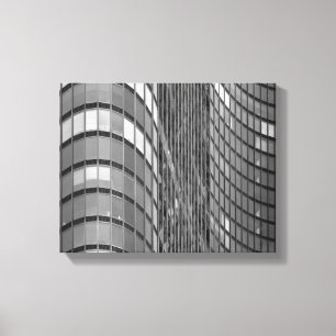 Steel and glass curtain wall of modern canvas print