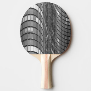 Steel and glass curtain wall of modern ping pong paddle