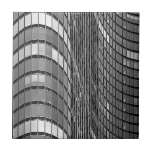 Steel and glass curtain wall of modern tile (Front)