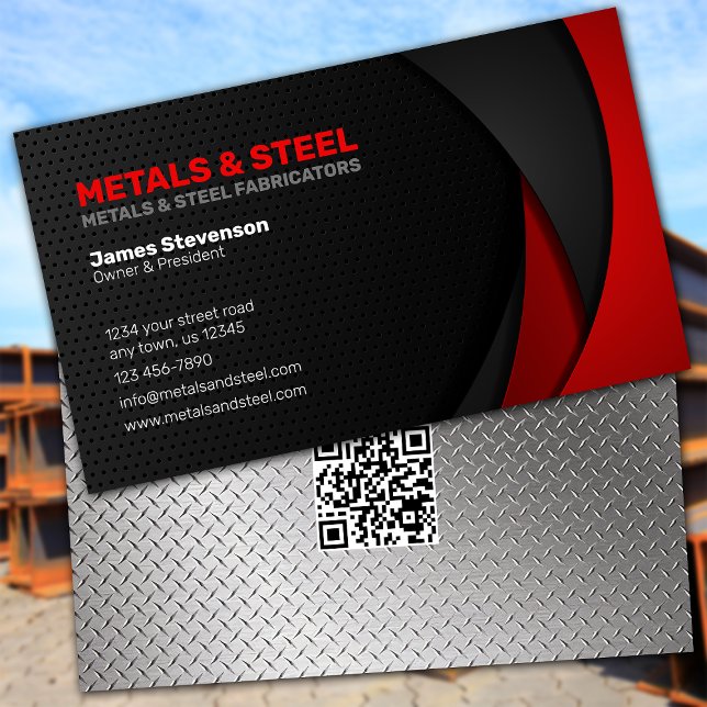 Steel and Metals Fabrication Business Card (Creator Uploaded)