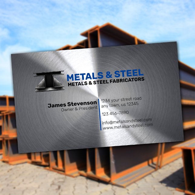 Steel and Metals Fabrication Business Card (Creator Uploaded)