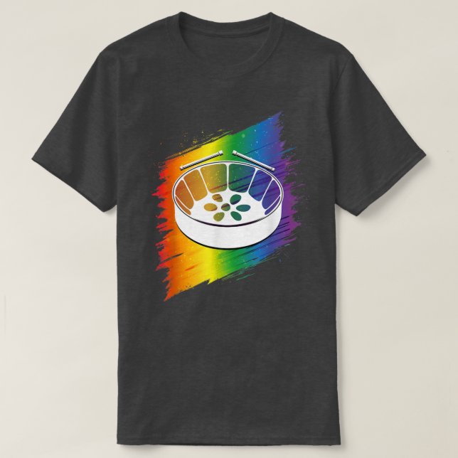 Steel band drum  love music & carnival - rainbow  T-Shirt (Design Front)