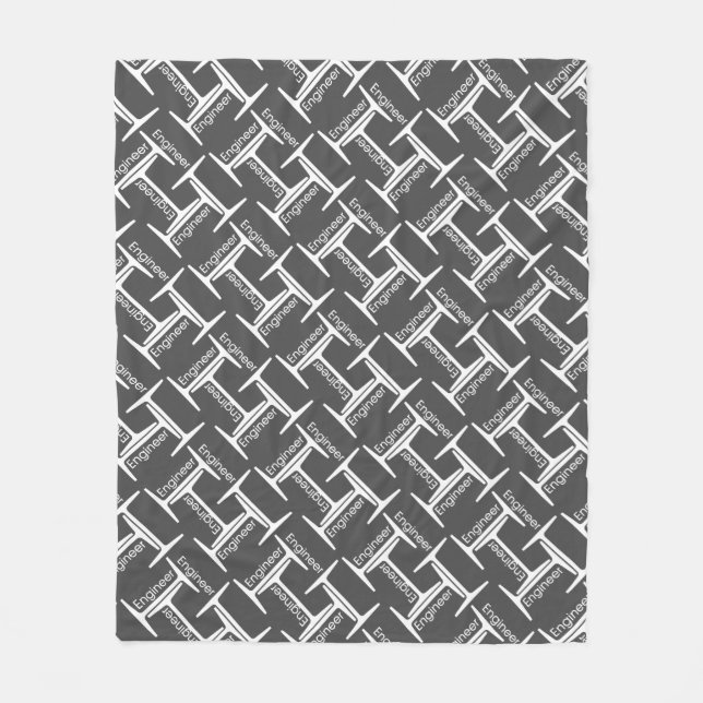 Steel Beam Engineer Pattern Fleece Blanket (Front)