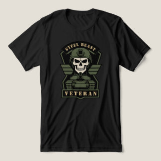 Steel Beast Tanker Veteran Badge Tri-Blend Shirt