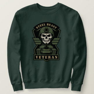 Steel Beast Tanker Veteran Tactical Skull Sweatshirt