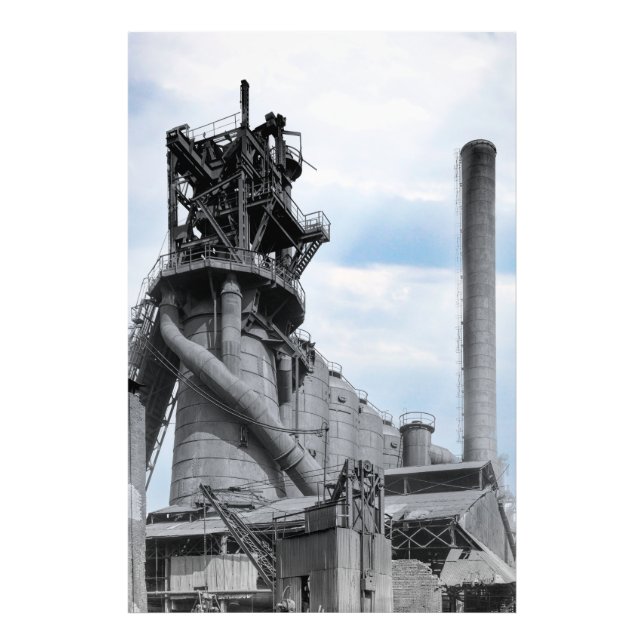 Steel Blast Furnace - 2nd Industrial Revolution Photo Print (Front)